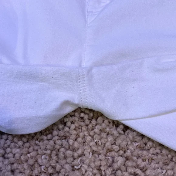 Eileen Fisher Organic Cotton Wide-Leg Cropped White Jeans size XL - Picture 14 of 15